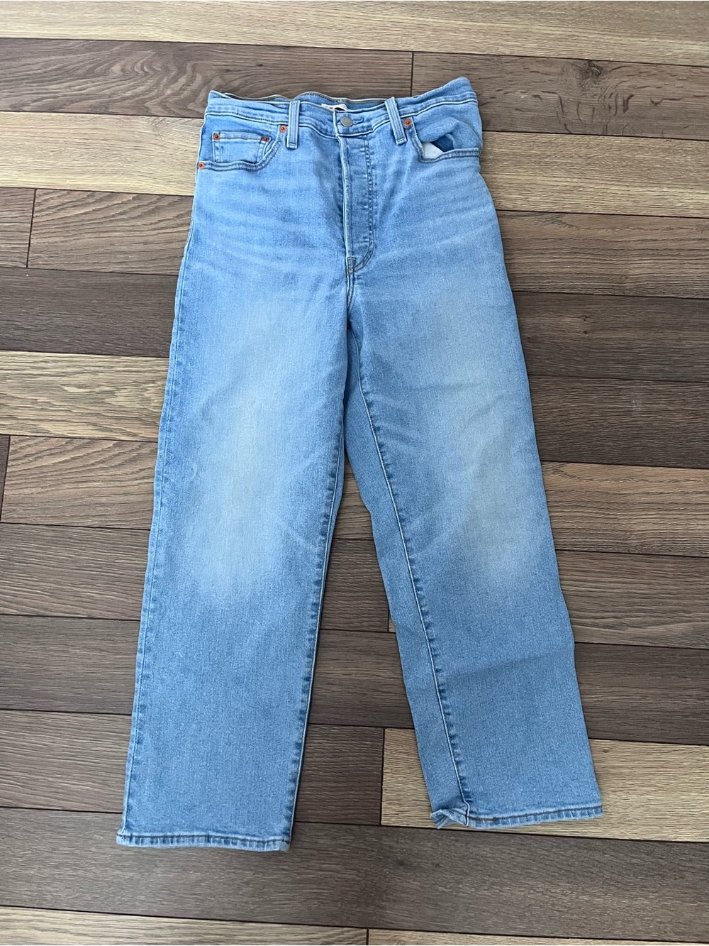 Levi's Light Blue High-Rise Straight Leg Jeans